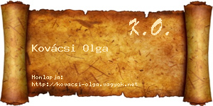 Kovácsi Olga névjegykártya